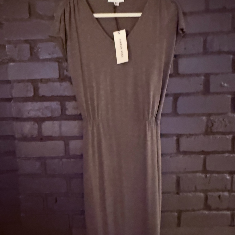 Amour Vert Charcoal Midi Dress